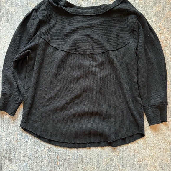 We The Free Tops - We The Free Charcoal Ribbed Knit Top